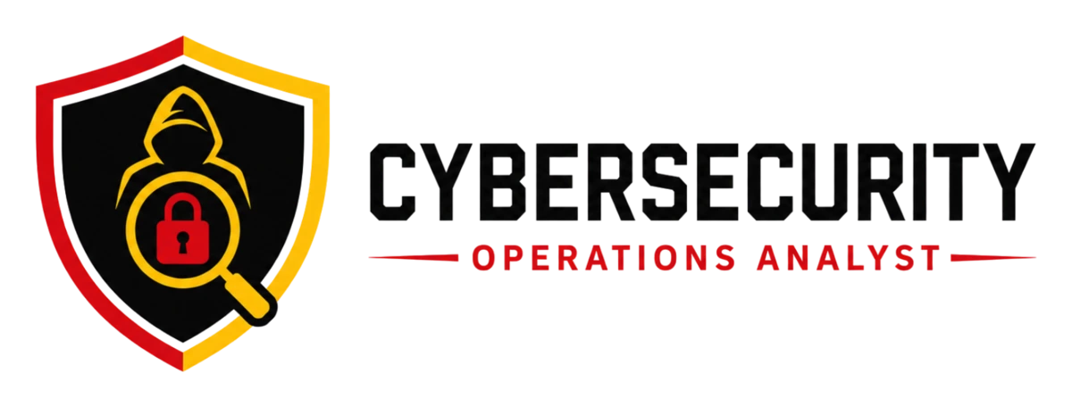 Cybersecurity Operations Analyst horizontal course logo